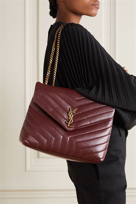 ysl loulou bergundy gold|Loulou Handbags Collection for Women .